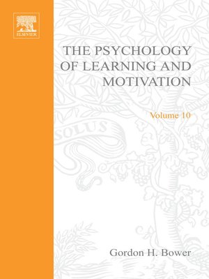 cover image of Psychology of Learning and Motivation